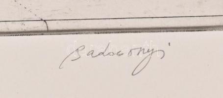 Badacsonyi Sándor (1949-2016): Könyves Kálmán magyar király, rézkarc, papír, jelzett, sérült, 39×29 ...