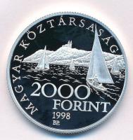 1998. 2000Ft Ag "Régi balatoni hajók II - Phoenix" tanúsítvánnyal, dísztokban T:PP Adamo E...