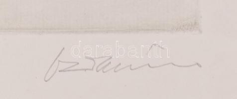 Olvashatatlan jelzéssel: III. Endre magyar király, rézkarc, papír, jelzett, lap széle sérült, rézkar...