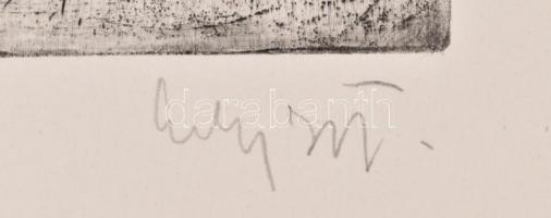 Szunyoghy András (1946-): I Nagy Lajos magyar király, rézkarc, papír, jelzett, 39×29 cm