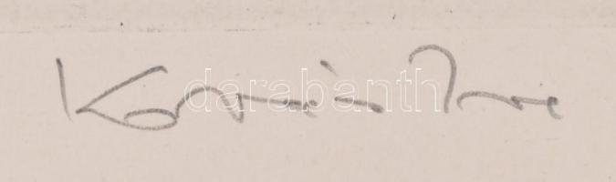 Kovács Imre (1944-): Mária Terézia. Rézkarc, papír, jelzett, 39,5×29 cm