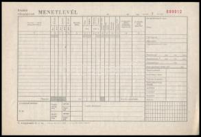 1937 Szállítási jegy + kitöltetlen menetlevél