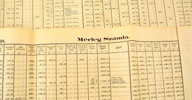 1905 Máramaros megye mérlegszámla településekre lebontva