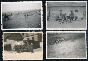 cca 1938-1945 Vegyes katonai fotó tétel, 15 db, 6×4,5 és 6×8,5 cm közötti méretekben