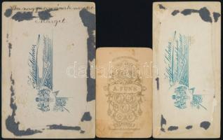 cca 1880-1900 6 db kabinetfotó erdélyi műhelyekből