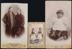 cca 1880-1900 6 db kabinetfotó erdélyi műhelyekből