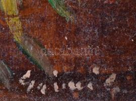 Herendi Gyula (Gávai Gáll 1926-), 2 db mű: Virágcsendélet. Olaj, fa, jelzett, sérült fa keretben, 25...