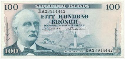Izland 1961. 100K T:III  Iceland 1961. 100 Kronur C:F