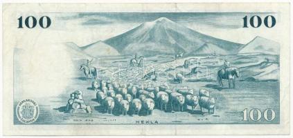 Izland 1961. 100K T:III 
Iceland 1961. 100 Kronur C:F