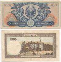Románia 1941. 500L + 1948. 1000L T:III-
Romania 1941. 500 Lei + 1948. 1000 Lei C:VG