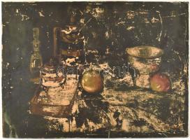 Barkász Lajos (1884-1960): Virágcsendélet. Olaj, karton, jelzett és datált (Barkász L 919), sérült, ...