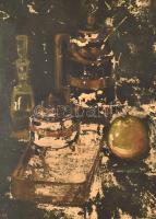 Barkász Lajos (1884-1960): Virágcsendélet. Olaj, karton, jelzett és datált (Barkász L 919), sérült, ...