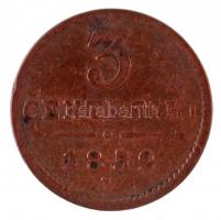 Olasz Államok / Lombardia-Velence 1852V 3c Cu T:2 
Italian States / Lombardy-Venetia 1852V 3 Centes...