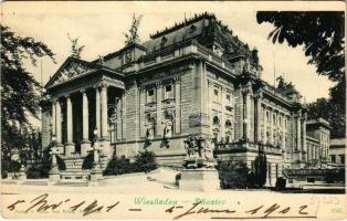 1902 Wiesbaden, Theater / theatre. Verlag v. Edm. von König (fl)
