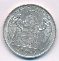 1939. 5P Ag "Horthy balra" T:1-,2 ph., kis karc 
Adamo P8.2