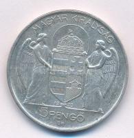 1939. 5P Ag "Horthy balra" T:1-,2 kis ph. 
Adamo P8.2