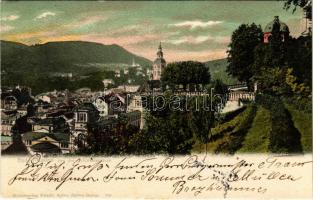 1903 Baden-Baden, von der Schlossterrasse / view from the castle terrace. Kunstverlag Friedr. Spies 399. (EK)