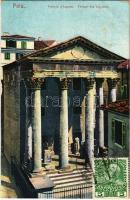 1909 Pola, Pula; Tempio dAugusto / Tempel des Augustus / temple. Ed. G. Fano. TCV card (EK)