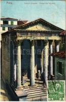 1909 Pola, Pula; Tempio d&#039;Augusto / Tempel des Augustus / temple. Ed. G. Fano. TCV card (EK)