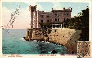 Trieste, Trieszt, Trst; Miramar dal Levante / castle. TCV card