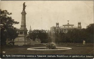 1928 Ruse, Rousse, Russe, Roustchouk, Rustschuk; Le gardein et le Theatre / park, theatre, monument (EK)