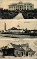 1912 Neudau (Steiermark), Schloss, Spinn-Fabrik, Radlers' Gasthaus / castle, spinning mill, inn, hotel. Atelier Sitzwohl