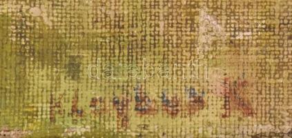 Kluyber Karoline (?-): Erdőrészlet, Alsógöd, 1945. Olaj, vászon, jelzett, hátoldalán feliratozott. 3...