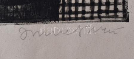 Imre István (1918-1983): Csendélet. Rézkarc, papír, jelzett, 39×29 cm