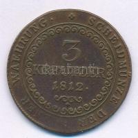 1812B 3kr Cu "I. Ferenc" T:2 Krause KM#2116