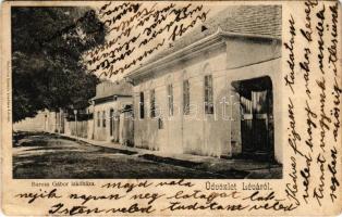 1905 Léva, Levice; Baross Gábor lakóháza / house of Gabor Baross (EB)