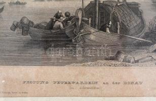 cca 1850-60 Pétervárad látképe. Festung Peterwardein an der Donau in Sirmien. Acélmetszet, Kunstanst...