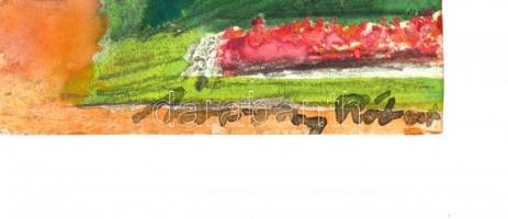 Novotny Emil Róbert (1898-1975): Kert. Akvarell, papír, jelzett. Üvegezett, kissé sérült fa keretben...