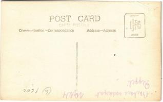 1924 Barbara vadászat, vadászok reggeli közben / Hunters eating breakast before the hunting. photo, ...