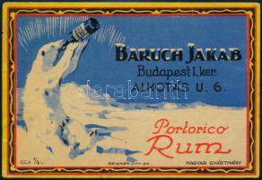 Baruch Jakab Portorico Rum italcímke