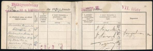 1930-1931 Egyetemi leckekönyv részlet Teleki Pál aláírásával