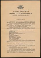 1916-1956 Hivatalos nyereményjegyzék, állami nyereménykölcsön, magyar osztálysorsjáték, 3 db irat