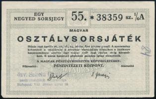 1916-1956 Hivatalos nyereményjegyzék, állami nyereménykölcsön, magyar osztálysorsjáték, 3 db irat