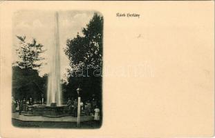 Ránkfüred, Ránkherlány, Herlany; gejzír szökőkút. Divald / spring fountain