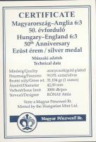 2003. "Magyarország-Anglia 6:3" aranyozott Ag emlékérem 31,104g/1oz T:PP Csak 3000db! R!
