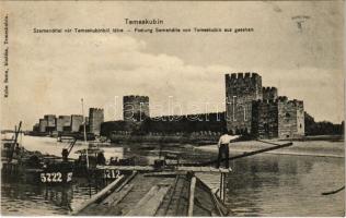 1908 Kevevára, Temeskubin, Kovin; Szemendriai vár a kikötőből. Kohn Samu kiadása / castle in Smederovo from the port