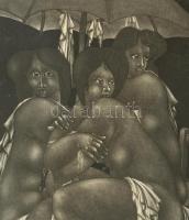 Tot, Amerigo (1909-1984): Artisták. Mezzotinto, papír, jelzett és datált (Tot 80), számozott (23/100...