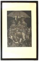 Tot, Amerigo (1909-1984): Artisták. Mezzotinto, papír, jelzett és datált (Tot 80), számozott (23/100...