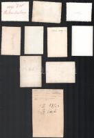 cca 1920-1940 10 db fotó katonai témában, 6x8,5 és 9,5x14,5 cm közötti méretekben