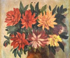 Glatz jelzéssel: Csendélet. Olaj, farost, 44,5x29,5 cm