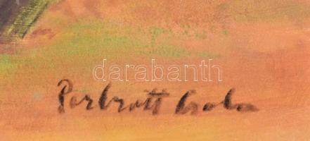 Perlrott jelzéssel: Fák. Pasztell, papír, sérült, 42x29,5 cm