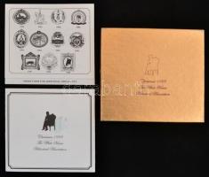 1999-es Fehér Házi karácsonyi dekoráció eredeti dobozában, tájékoztatóval, szép állapotban, 8x6,5 cm