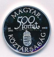 1993. 500Ft Ag "Régi dunai hajók - Árpád" T:1 (PP) kis ujjlenyomat és fo. Adamo EM129