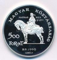 1990. 500Ft Ag "Mátyás király / Beatrix" T:PP Adamo EM113