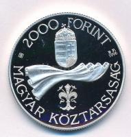 1996. 2000Ft Ag "50 éves a Forint" tanúsítvánnyal T:PP apró felületi karc Adamo EM144