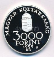 1999. 3000Ft Ag "Integráció az EU-ba - EURO III" tanúsítvánnyal T:PP Adamo EM159